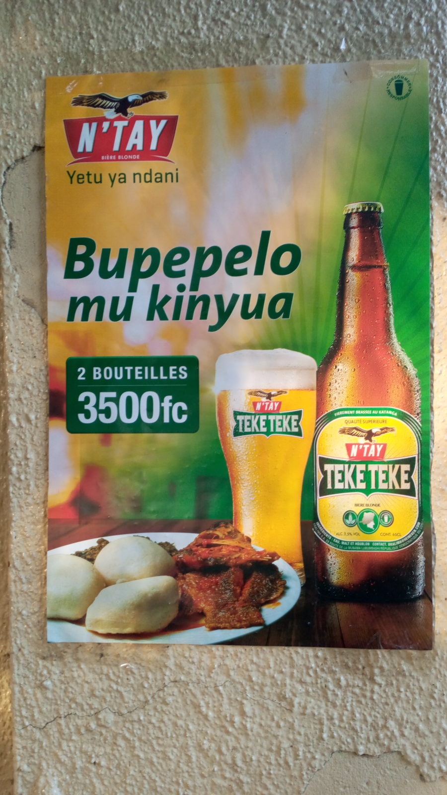 Affiche promotionnelle de la bière Teke Teke